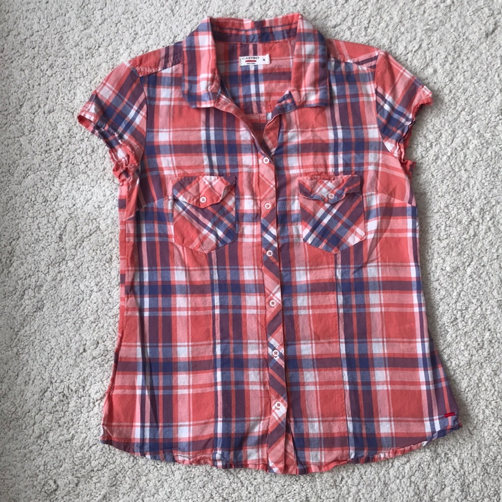 NWOT short sleeve flannel